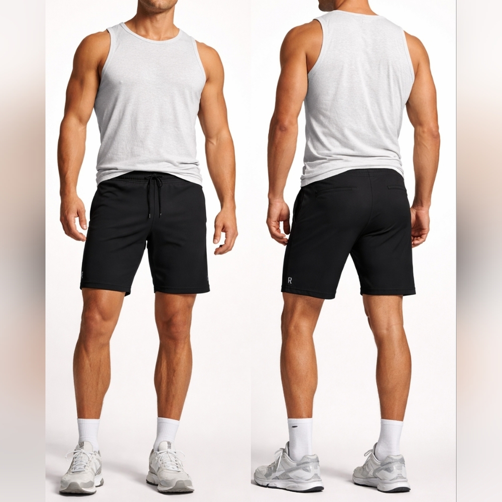 NWT RHONE Freeride Jammer Shorts Black XL Athletic Quick Dry Stretch Men's
